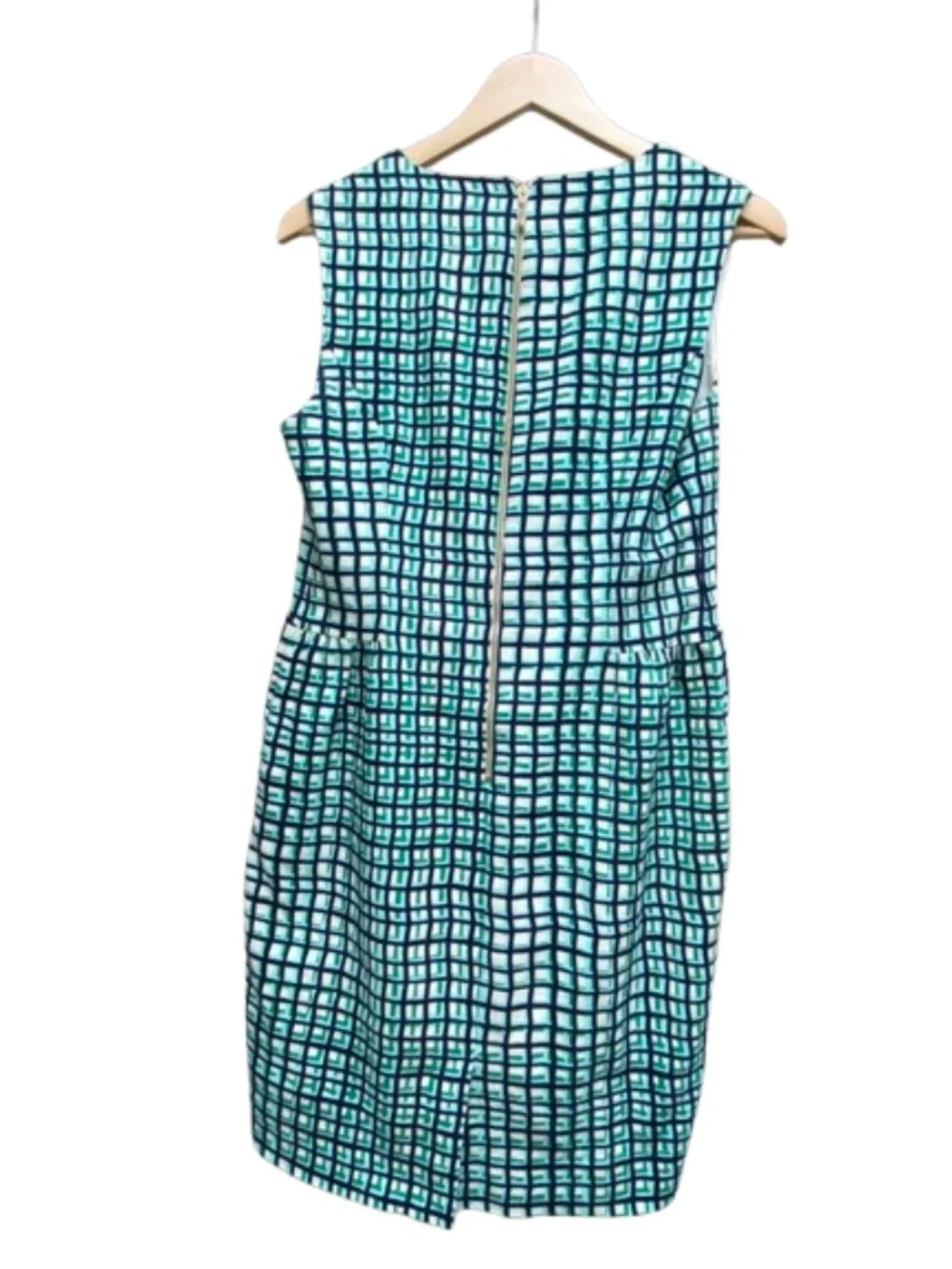 Kate Spade Samantha Plaid Checkered Split V-Neck Sheath Dress